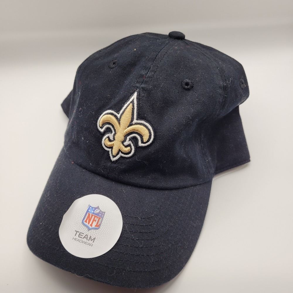 NFL Team New Orleans Saints Black Football Cap - One Size Fits All Unisex
